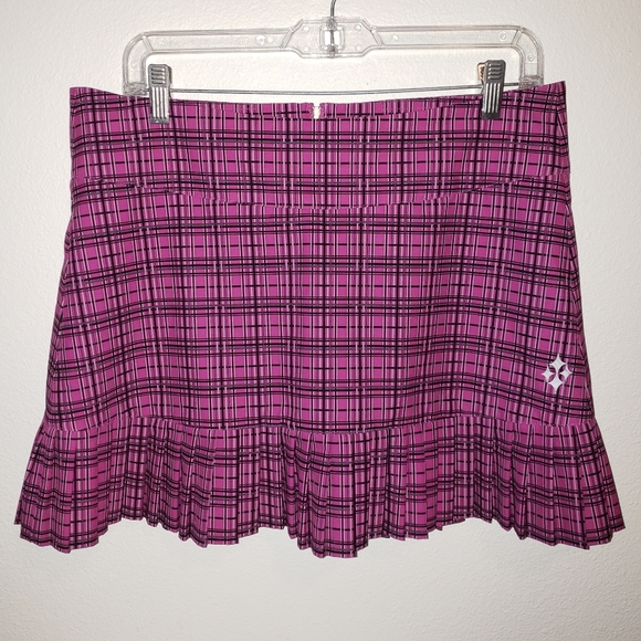all by Jofit Dresses & Skirts - Y2K Plaid Pleated Skort Purple Pink Size 8